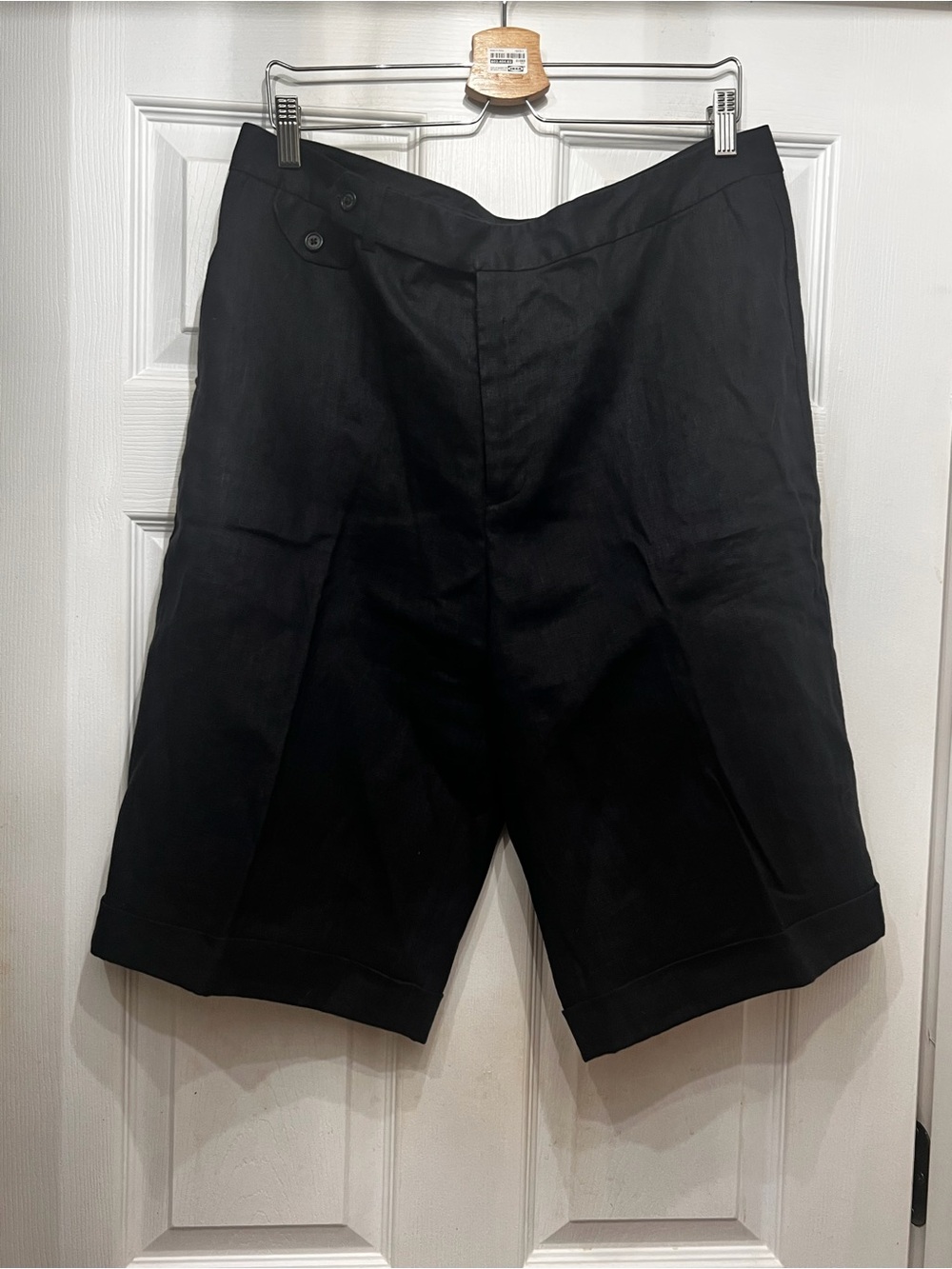 Ralph Lauren 100% Black Flat-Front Men's Shorts